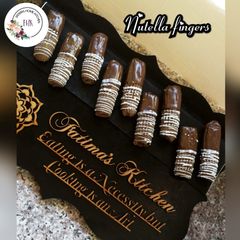 A picture of Nutella fingers.