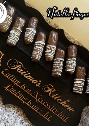 A picture of Nutella fingers.