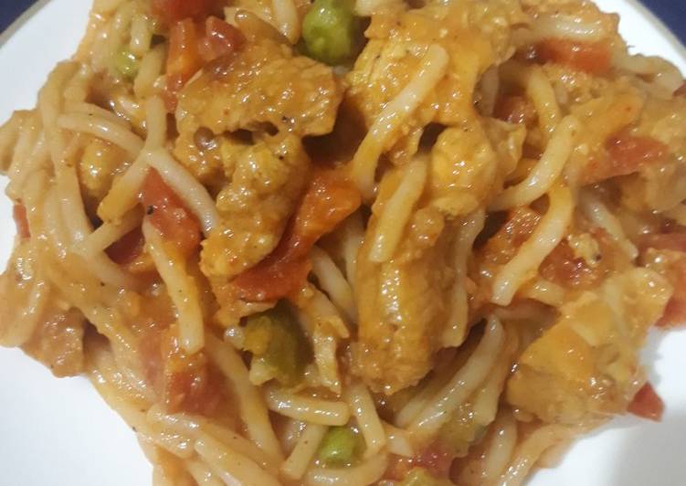 Easiest Way to Make Award-winning Chicken tikka spaghetti