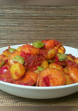 Foto resep Balado Telur Puyuh Kentang Udang dan Petai