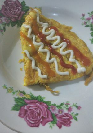 Foto resep Telur dadar isi keju & wortel