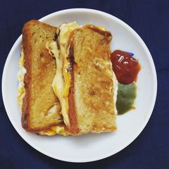 Grilled egg mayo sandwich A picture of Grilled egg mayo sandwich.