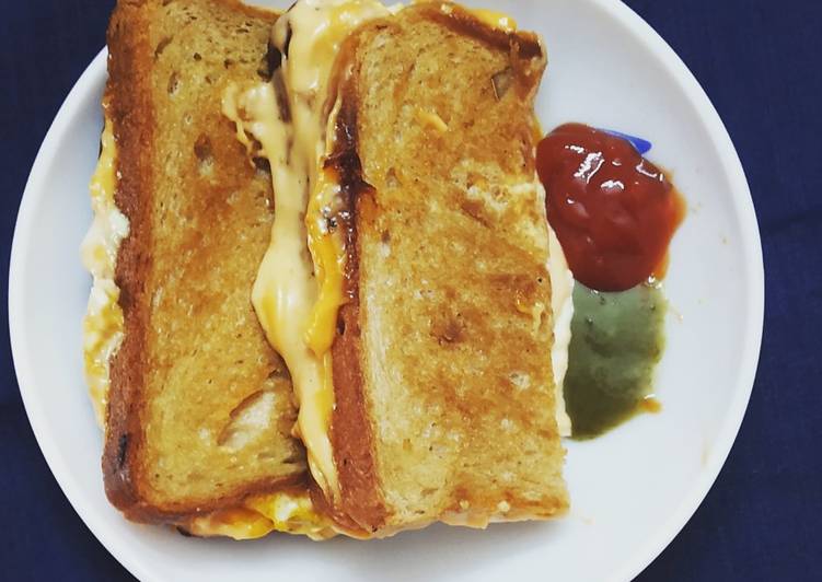 Grilled egg mayo sandwich