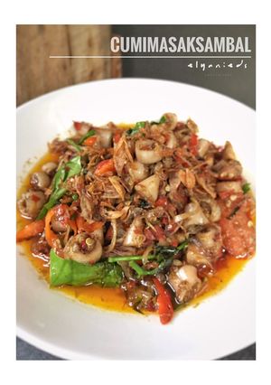 Foto resep Sambal cumi masak daun melinjo