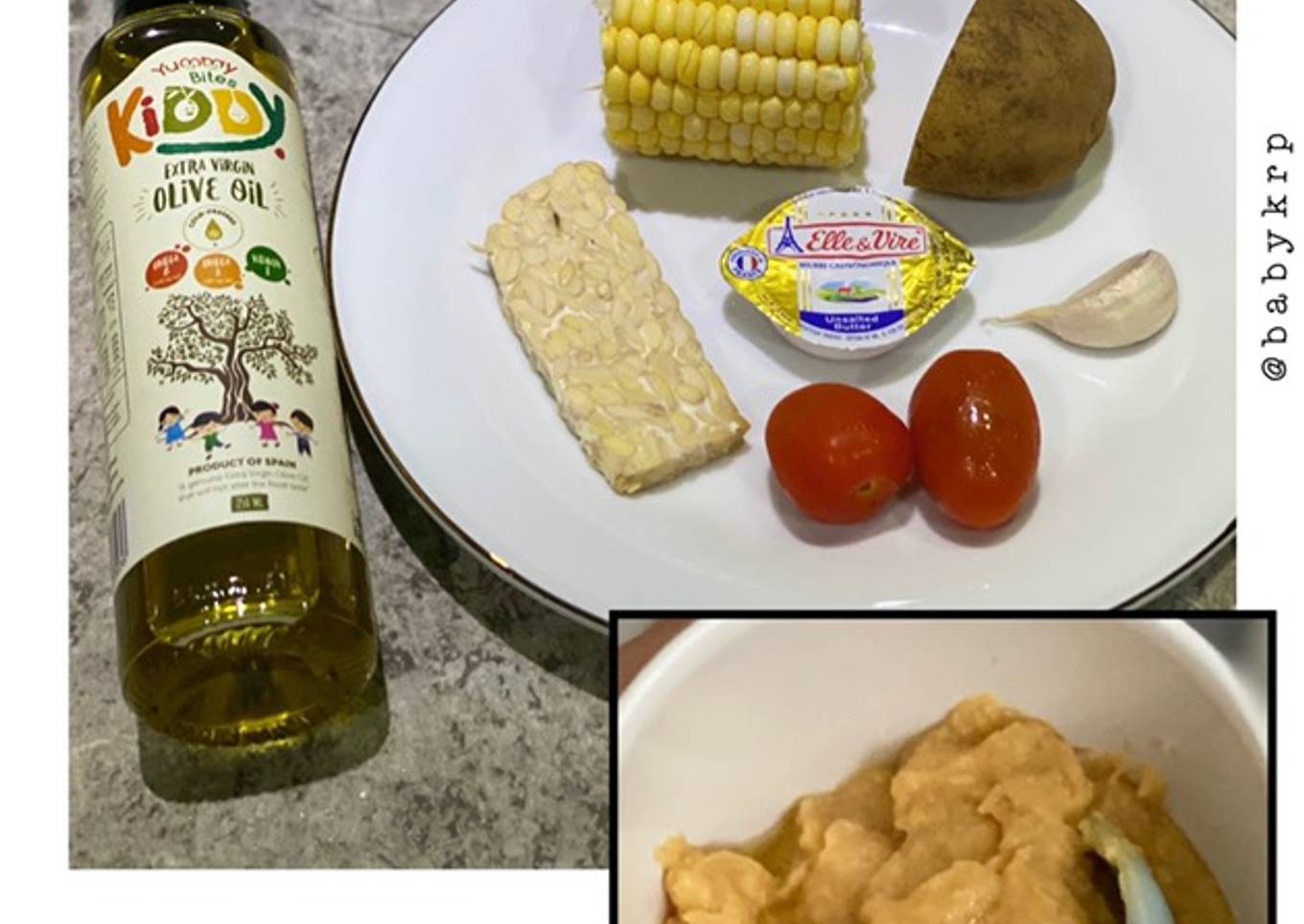 Mpasi 6 bulan: tempe kentang jagung