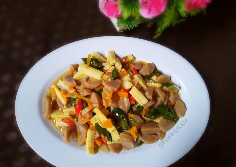 Langkah Mudah untuk memasak Tumis Putren &amp; Bakso Lezat