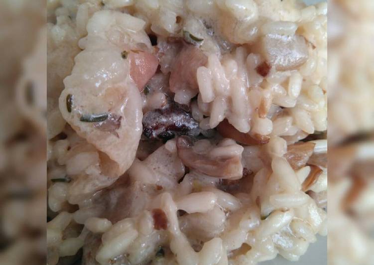 Risotto de setas y jamón