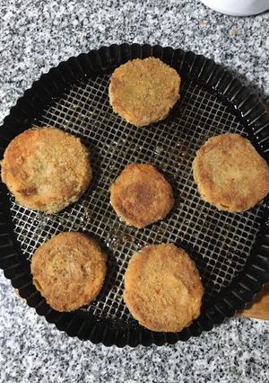 Una foto de Milanesas de zapallo coreano