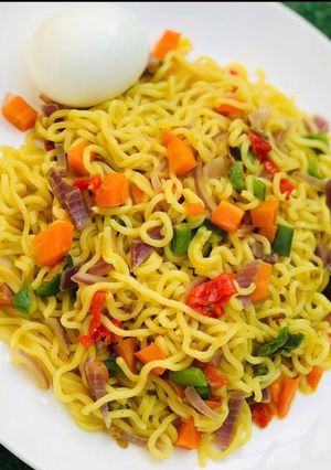 A picture of Vegetable stir fried noodles.
