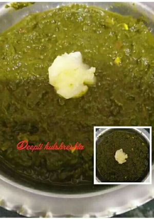 A picture of Sarso ka saag.
