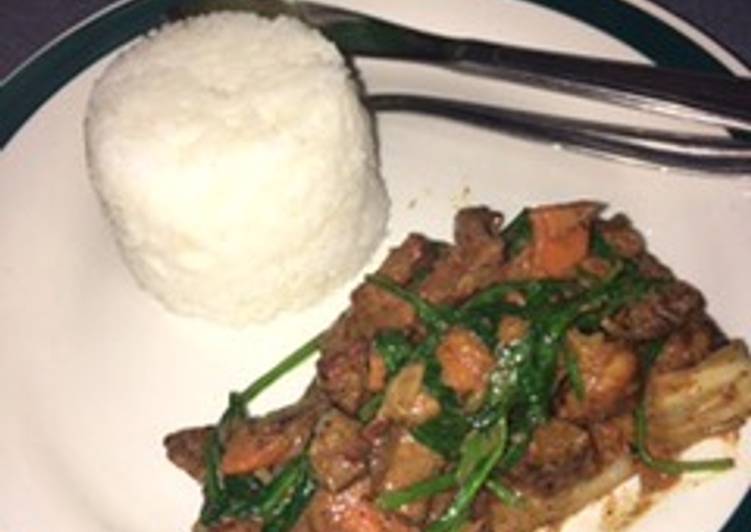 Oseng daging ubi jalar & tempeh