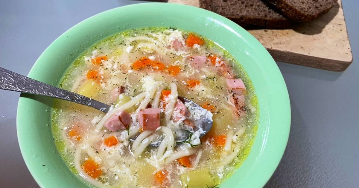 Калорийность супа с макаронами и колбасой