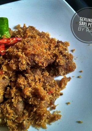 Foto resep Serundeng sapi pedas