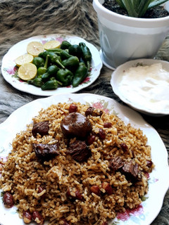 عکسی از دستور قرمه سبزی پلو