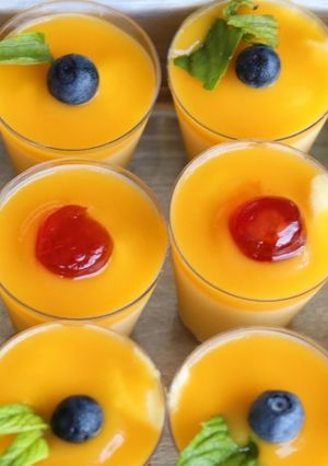A picture of Eggless Mango Mousse.