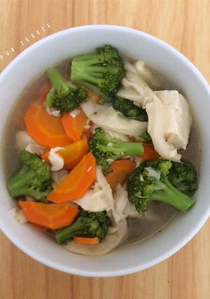 Foto resep Sup Ayam Tahu Jamur