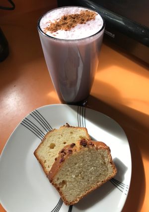 Una foto de Licuado de fresas 🍓😋