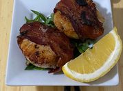 A picture of bacon wrapped scallops
