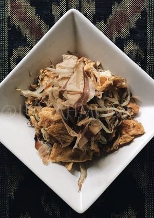 Foto resep Tumis Tauge cah Telur Dadar & Cakalang Asap