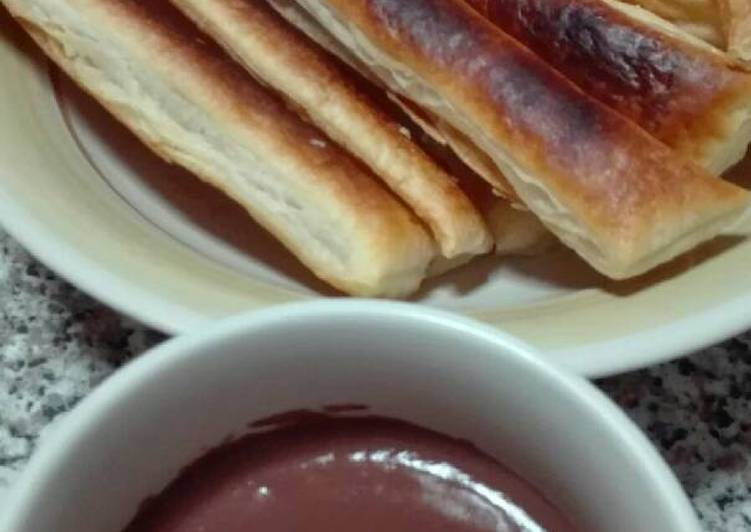 Churros saludables con chocolate