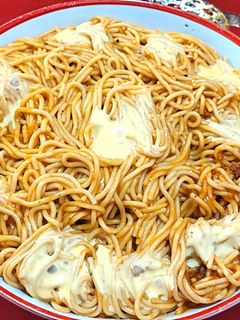 صورة لوصفة سباغيتي بالتونة وجبن مربعات 🍝🍝🍝