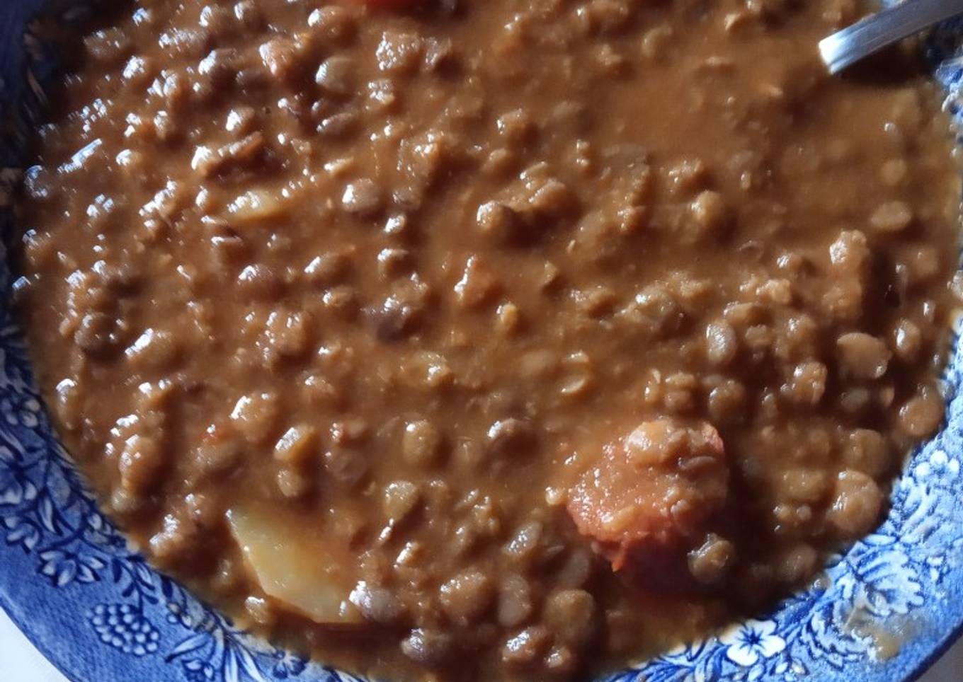 Potajito de lentejas en olla rápida