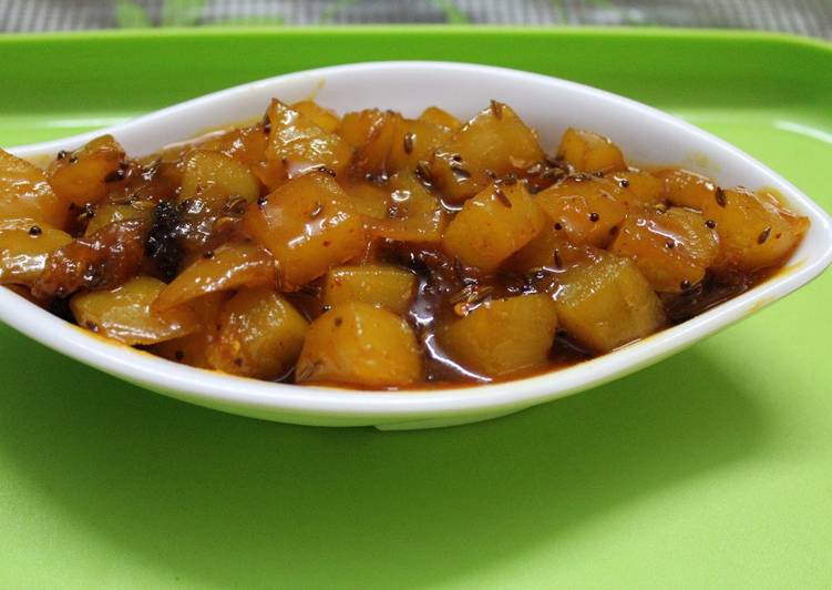 Steps to Prepare Any-night-of-the-week Sour,Sweet and Spicy Raw Mango Chutney