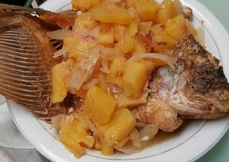 Cara Menyegarkan saat makan malamGurame asam manis