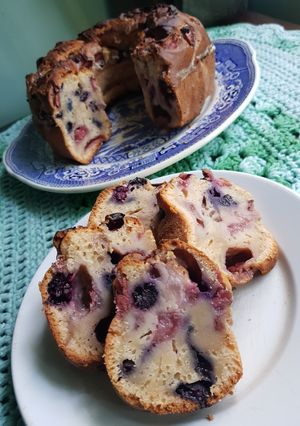 Una foto de Budín de Yogurt y Frutos rojos