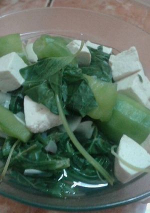 Foto resep Sayur bening bayem, oyong/ gambas, tahu sehat tanpa penyedap