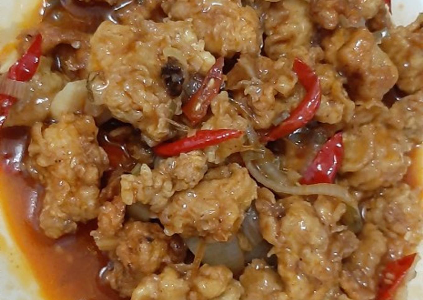 Ayam pop asam manis