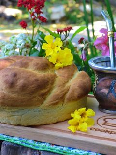 Una foto de Pan casero con levadura fresca🧉