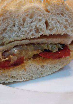Foto principal de Montadito de lomo con verduras