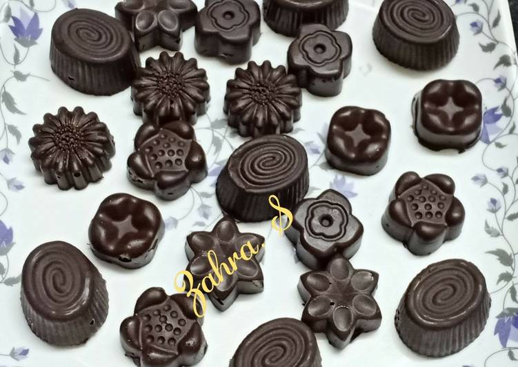 Chocolates with blue berry filling