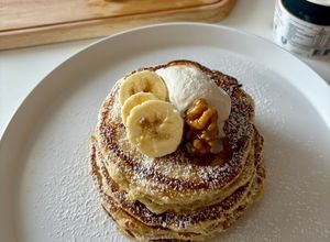 O poză a rețetei Pancakes cu Nutella.