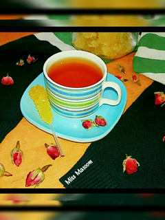 عکسی از دستور چای گل رز و دارچین