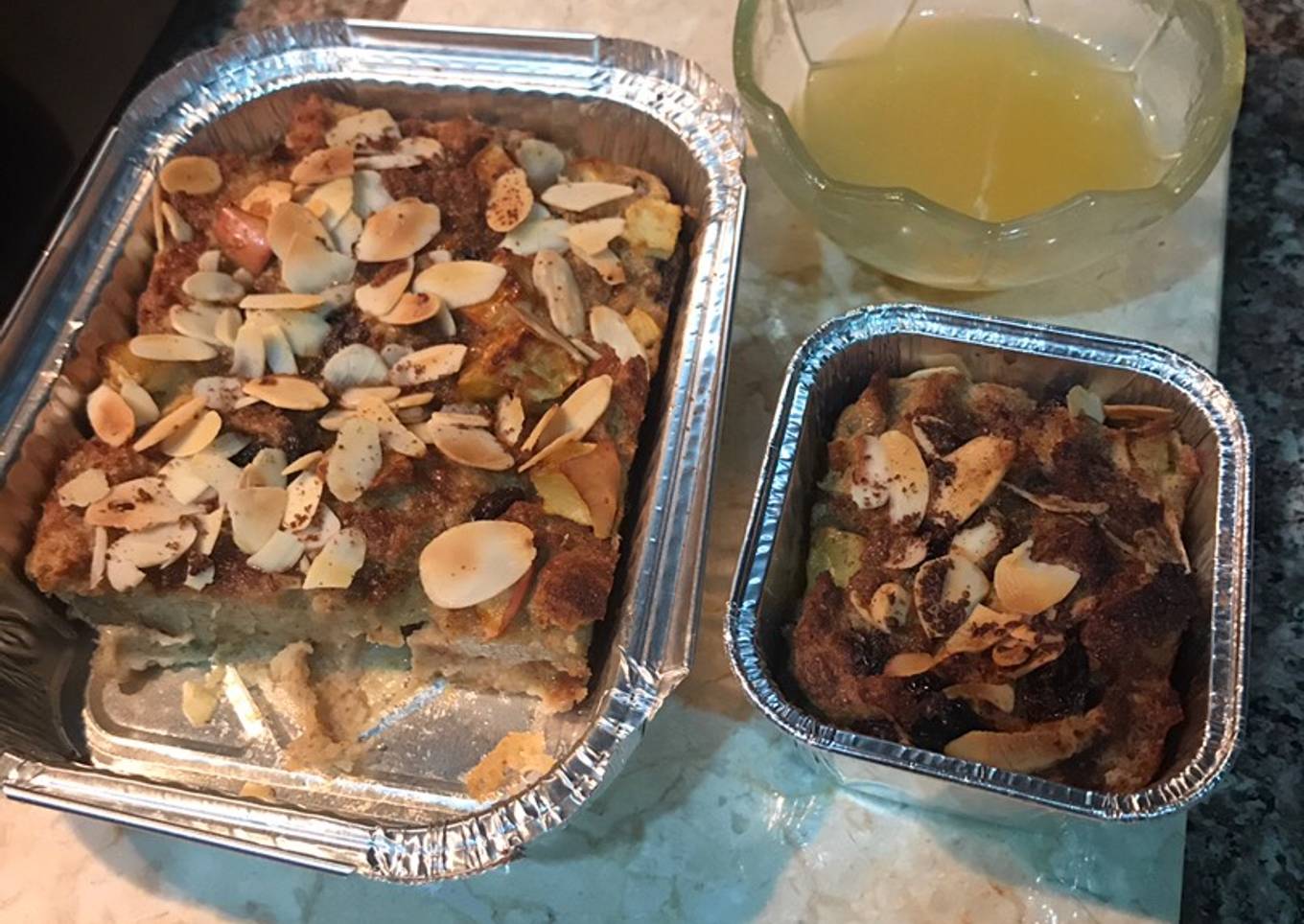 Puding Roti Apel Panggang