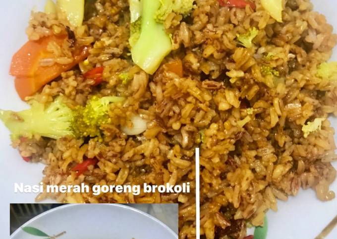 Nasi Merah Goreng Bawang Putih Feat Brokoli