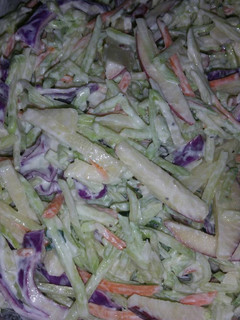 A picture of Broccoli Slaw with Lemon Dressing.