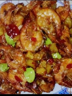 Foto resep Udang kentang balado campur pete