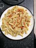 Chickpea pesto pasta