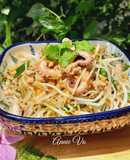 Bạch tuộc và thịt xay xào giá
