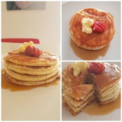 A picture of Fluffy Greek Yogurt Pancakes.