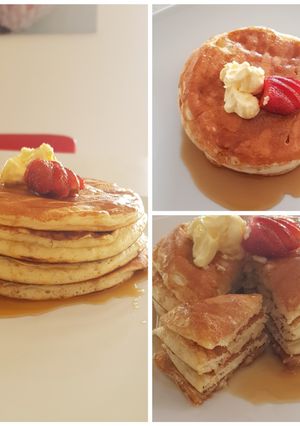 A picture of Fluffy Greek Yogurt Pancakes.