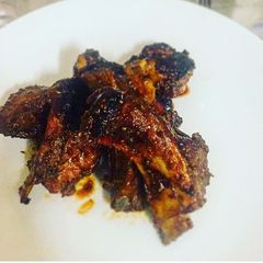 A picture of Asian persuasion pork ribs.