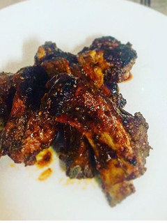A picture of Asian persuasion pork ribs.