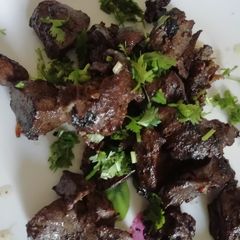 A picture of Pan fried liver #4weekschallenge.