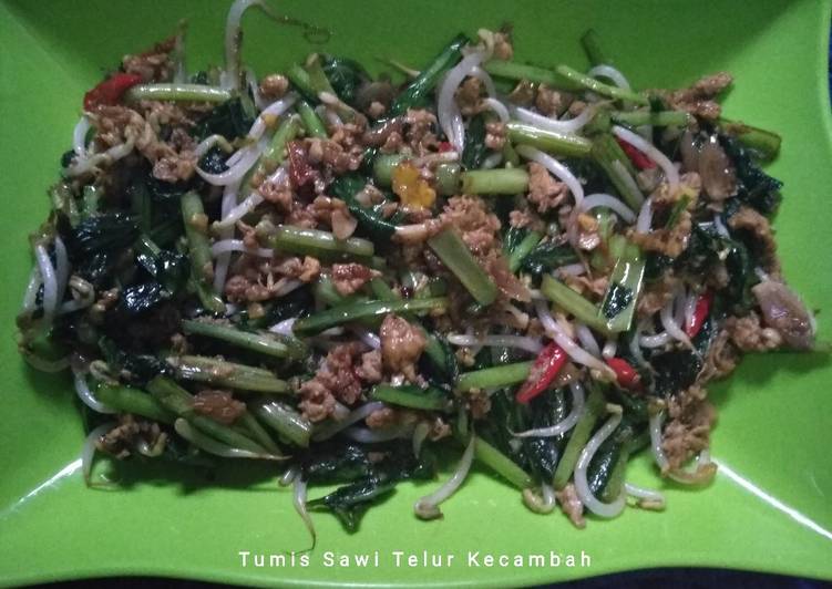 Tumis Sawi Telur Kecambah