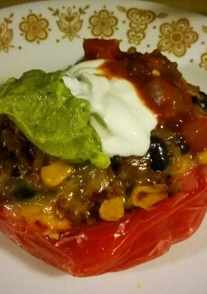 A picture of Southwest Inspired Quinoa Stuffed Peppers.