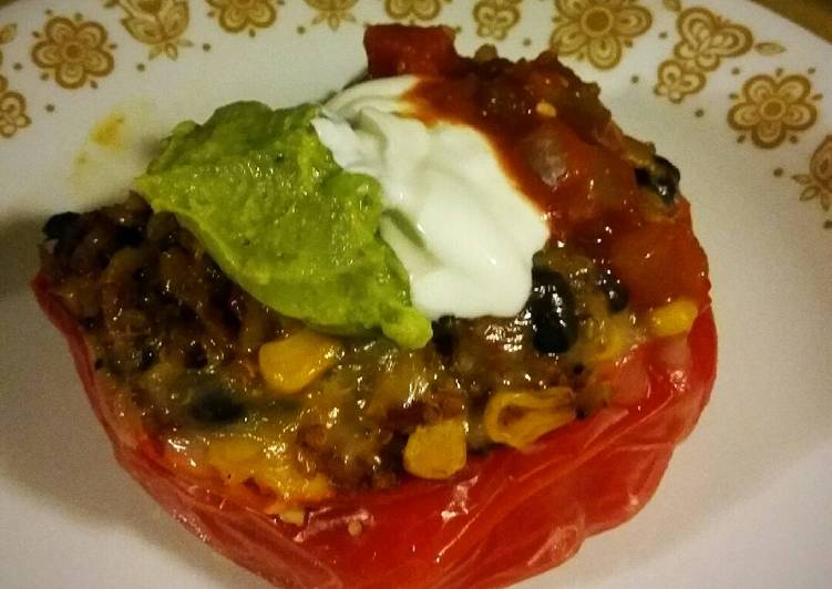 Simple Way to Prepare Super Quick Homemade Southwest Inspired Quinoa Stuffed Peppers